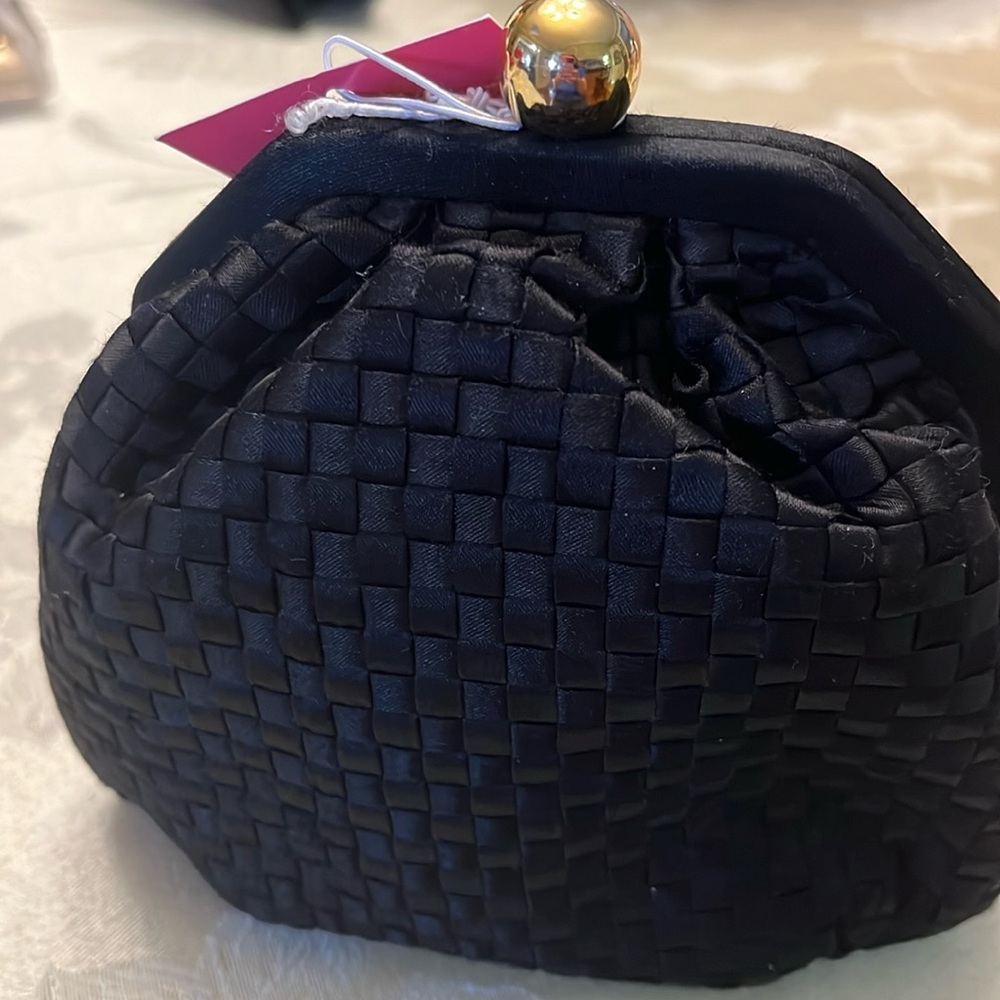 La Regale LTD Black Fabric Handbag Small Inner Pocket